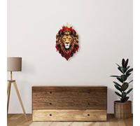 Decorazione da parete con testa di leone in metallo, decorazione per la