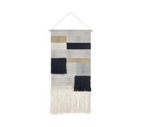 Decorazione da parete cotone beige e nero 45 x 90 cm boho Hangu