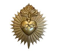 Decorazione da parete del Sacro Cuore - Decorazione religiosa per la casa del Sacro Cuore | Scultura da parete, statua cattolica per Pasqua, Natale, collezionisti vintage, corridoio, chiesa | Ornament