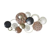 Decorazione da Parete DKD Home Decor Dorato Metallo Terracotta Cerchi [119,4