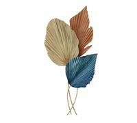 Decorazione da Parete DKD Home Decor Metallo Multicolore Moderno Foglia della