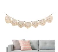 Decorazione da parete geometrica da appendere al muro | legno, arazzi decorativi per camera da letto, testiera in tessuto per tende fatte a mano