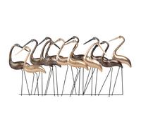Decorazione da parete in acciaio color oro e bronzo, 82x42 cm