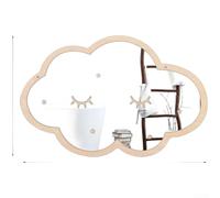 Decorazione da parete in acrilico, 1 confezione da 1 decalcomania a specchio con coniglio, orso, cervo, nuvole, stelle, decorazione leggera per la casa, soggiorno, camera da letto, cameretta dei