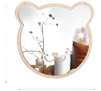Decorazione da parete in acrilico e legno a tema cartoni animati con motivi animali e celesti per casa, ufficio, asilo nido e stanza dei giochi (piccolo orso)