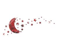 Decorazione da parete in acrilico luna e stella accento casa elegante disponibil