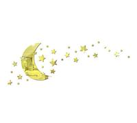 Decorazione da parete in acrilico luna e stella accento casa elegante disponibil