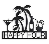 Decorazione da parete in latta - happy hour replica design retrò decorazione