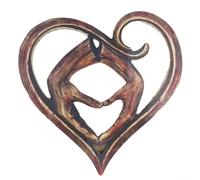 Decorazione da parete in legno a forma di cuore realizzata per una tranquilla fiducia nell'espressione interna e nella narrazione spaziale (sezione B 20 x 20 cm)