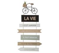 ATMOSPHERA CREATEUR D'INTERIEUR Decorazione murale con bicicletta in pannello di legno MDF