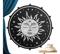 Decorazione Da Parete In Legno Con Sole E Luna - 30x30 Cm Artigianato Artistico Da Appendere | Ornamento Da Parete Celeste, Decorazione Estetica Dello Sfondo Della Casa, Accento 'appartamento Del