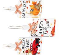 Decorazione da parete in legno intagliato del Ringraziamento, decorazione per case coloniche bucoliche in fibra naturale, per uso interno ed esterno, decorazioni per le vacanze in legno naturale