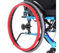 Decorazione da parete in macramè, Copertura for sedia a rotelle sportiva con ruota posteriore, anelli di spinta in silicone for sedia a rotelle, copricerchi for ruote di sedie a rotelle(Red,24in)