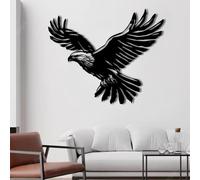 Decorazione da parete in metallo a forma di aquila, design di animali da parete, decorazione artistica con aquila, scultura moderna per la casa, soggiorno, camera da letto, corridoio e scale, reg