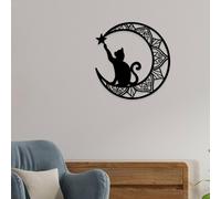 Decorazione da parete in metallo a forma di gatto, moderna targa decorativa