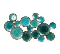 Decorazione da parete in metallo blu 90x50 cm