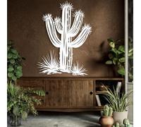 Decorazione da parete in metallo con cactus, Arte da parete con cactus, Decorazione da parete in metallo a tema naturale, Arte da parete in metallo nel deserto, Arte da parete in metallo for soggiorno