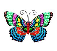 Decorazione da parete in metallo con farfalla per giardino e casa, effetto 3D, per interni ed esterni, artigianato in metallo per migliorare l'aspetto della parete (B)