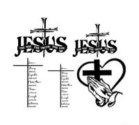 Decorazione da parete in metallo con mani in preghiera e croce per case cristiane con scritture ispiratrici e design senza tempo (E)