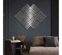 Decorazione da Parete in Metallo con Nodo Infinito, Decorazione da Parete in Metallo con Design Celtico, Geometria Sacra per Soggiorno, Camera da Letto, corridoio e Scale, Regalo per la decorazio