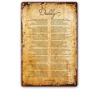 Decorazione da parete in metallo con poesia di papà, citazioni di Sylvia Plath, poster di poesie, opera d'arte per la casa, cucina moderna, quadri decorativi per la decorazione della parete del bagno