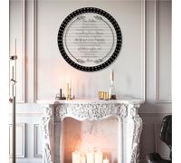 Decorazione da Parete in Metallo, Moderna e Minimalista, 10 Comandamenti, Dieci versetti della Bibbia, Preghiera del Signore, da Appendere al Soggiorno, Articoli Religiosi (Nero 35