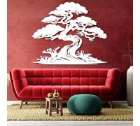 Decorazione da Parete in Metallo Moderna e Minimalista, Ramo dell'albero della Vita per la Natura, Cartello da Appendere in Stile Fattoria, Soggiorno (Bianco 2 19"L x 15" W)