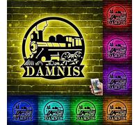 Decorazione da parete in metallo personalizzata con luci LED che cambiano 16 colori, cartello luminoso al neon con nome personalizzato per camera da letto, stanza dei giochi, grotta dell'uomo, regalo