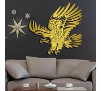 Decorazione da parete in metallo raffigurante un'aquila americana calva, grande opera d'arte in metallo raffigurante un animale patriottico, scultura d'arte moderna, decorazione per la casa, per