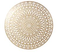 Decorazione da parete in metallo traforato dorato, D 120 cm