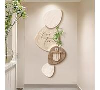 Decorazione da parete in rilievo, quadro 3D con vaso per piante idroponiche | Texture 3D artigianale, vaso idroponico integrato, design 侘寂, ideale per salotto e ingresso(Color A,82x180cm)