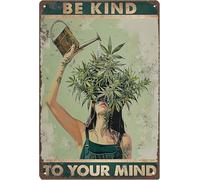 Decorazione da parete in stile boho per ufficio per donne "Sii gentile con la tua mente", decorazione da parete per ufficio, decorazione da parete per donne, giardino, camera da letto, ufficio, caff