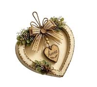 Decorazione da parete in stile rustico, cuore vintage da appendere con | Ciondolo in legno invecchiato a forma di cuore, decorazione rustica per la casa, accento vintage da parete per soggiorno