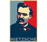 Decorazione da parete in stile vintage Friedrich Nietzsche, cartello in metallo con scritta in lingua inglese "Hope Portrait Beyond Good And Evil Nietzsche", pannello da parete in stile rétro, 15 x 20