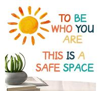 Decorazione da parete ispiratrice per aula, questo è un luogo sicuro per essere chi sei, arte da parete, adesivi ispiratori per cameretta dei bambini, aula, arte positiva