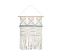 Decorazione da parete macramè beige e blu KALADY