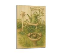 Decorazione da parete moderna su tela, poster estetico per la casa, poster con paesaggio con scena del giardino, carino e curativo, aggiunge divertimento infantile alla cameretta dei bambini, arte 50