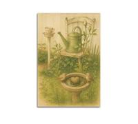 Decorazione da parete moderna su tela, poster estetico per la casa, poster con paesaggio con scena del giardino, carino e curativo, aggiunge divertimento infantile alla camera dei bambini, arte 50 x