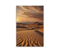 Decorazione da parete moderna su tela, poster estetico per la casa, poster con paesaggio, deserto, tramonto, decorazione, atmosfera maestosa, pittura creatore, 20 x 30 cm, senza cornice