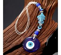 Decorazione da parete occhio turco, ciondolo occhio del diavolo in vetro blu, perla turchese Nazar - ornamento di protezione domestica, portafortuna per auto, casa, ufficio, decorazione di Ognissanti