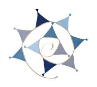 Decorazione da parete per cameretta dei bambini, bandiera in mussola di cotone, 2,6 m, rilegatura per decorazione della cameretta dei bambini, ghirlanda da appendere a parete