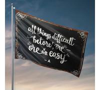 Decorazione da parete per dormitorio con citazione motivazionale: All Things Difficult Before Are Easy, bandiera indie, decorazione per camera da letto (152 x 244 cm)