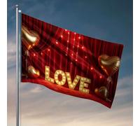 Decorazione da parete per dormitorio per ragazzi universitari con lettere d'amore in luci bandiera roba da bagno accessori per casa bar (120 x 180 cm)