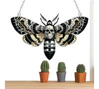 Decorazione da parete per Halloween, decorazione da parete con teschio e farfalla, ornamento spaventoso estetico, falena della morte, decorazione da appendere per camera da o studio, 28 x