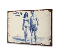 Decorazione da parete per la casa Surf'S Up Cowboy Beach Adventure. Tela decorativa da parete per bagno, decorazione religiosa pasquale (20 x 30 cm)