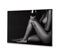 Decorazione da parete per la casa, una donna in lingerie che tiene un bicchiere di vino. Tela decorativa cristiana pasquale decorazione per il bagno (20 x 30 cm)