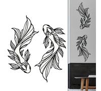 Decorazione da parete pesce Koi metallo attention catching design delicato facil