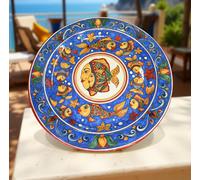 Decorazione da Parete Piatti 55 cm Ceramica Dipinta a Mano Pesci Piatto Sicilia