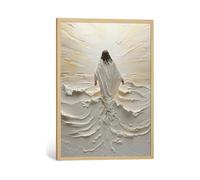 Decorazione da parete religiosa di Gesù, poster cristiano per camera da letto, versi biblici, immagini di Gesù che cammina sull'acqua, arte da parete per soggiorno, pittura moderna delle Scritture