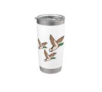 Decorazione da parete retrò kitsch Three Flying Ducks 3 Mallards Bicchiere termico in acciaio inox doppia parete